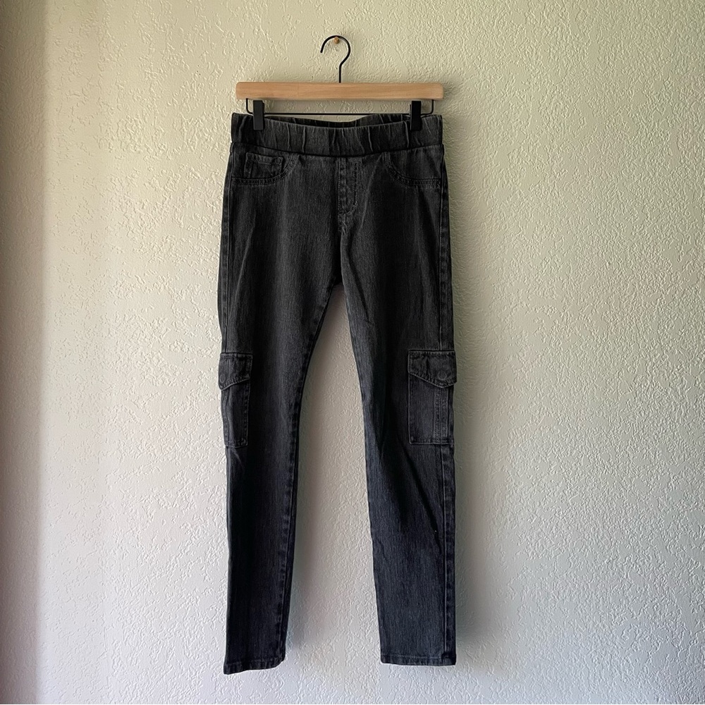 CAbi Jeans Gray Pull On Jeggings Denim Cargo Skinny Jeans - Picture 2 of 13